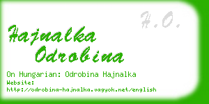 hajnalka odrobina business card